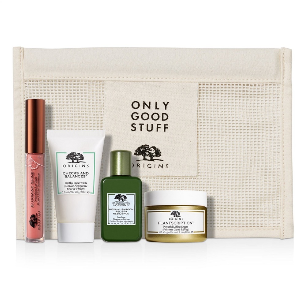 ORIGINS 5p Plantscription Checks Balance Mega Mushroom Lip Skincare $135 NIP